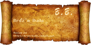 Brém Buda névjegykártya